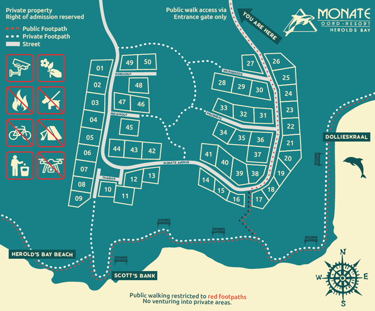 Monate Eco Estate public walking route map